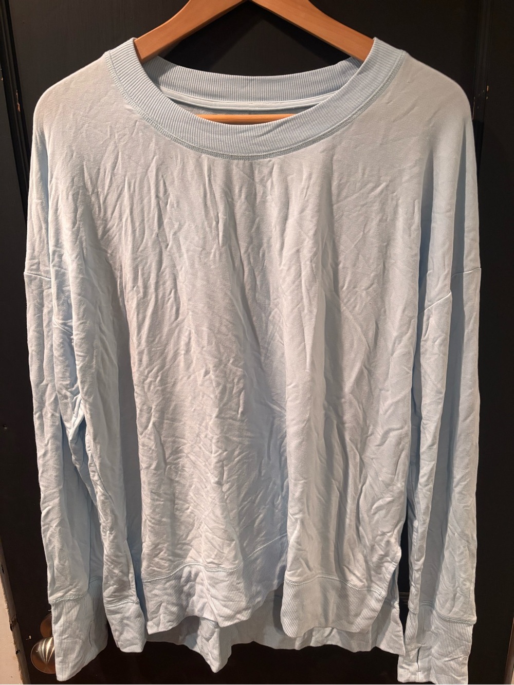 Women’s Oversized Super Soft Light Blue Sweatshirt Pullover XXL
